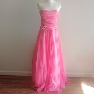 Y2K Ombre Butterfly Beaded Fairy Prom Dress